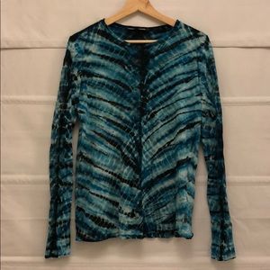 Proenza Schouler tie dye medium blue black teal